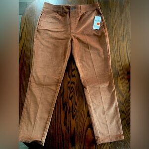 Women’s Northern Reflections Chestnut Brown Straight-Leg Pants - Size 10P